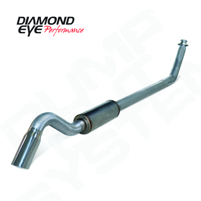Diamond Eye Performance K4212S-TDRP Diamond Eye 4in SS TURBO BACK SGL DUMP OUT 98.5-02 DODGE INCLUDING TIP NO MFLR