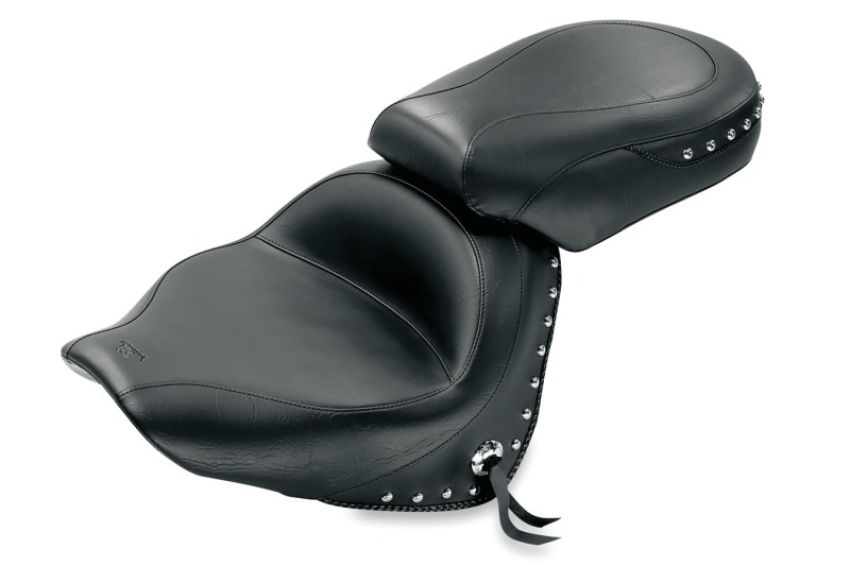 Mustang Motorcycle 76190 Mustang 04-09 Honda VTX1300C Wide Touring 2PC Seat w/Studs- Black