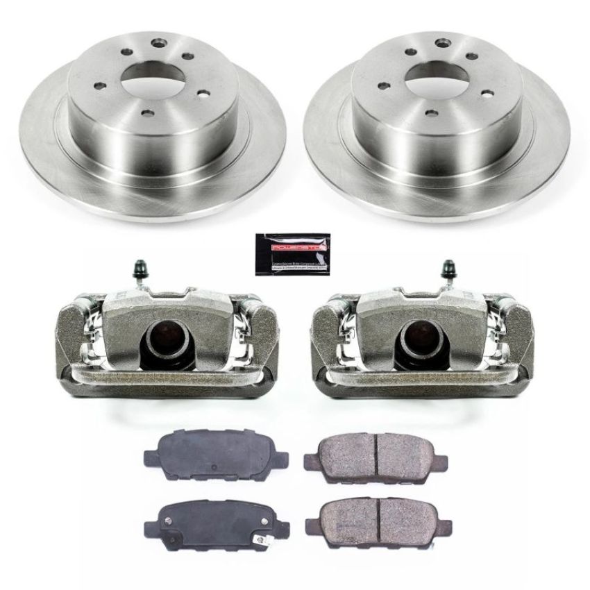 PowerStop KCOE7864 OE Stock Replacement Low-Dust Ceramic Brake Pad, Rotor and Caliper Kit