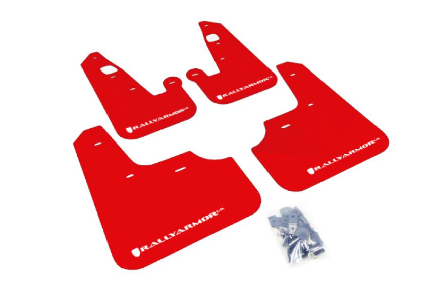 Rally Armor MF8-UR-RD/WH Red Mud Flap/White Logo