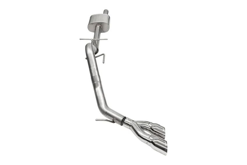 CORSA Performance 21246 Corsa 2024-2025 Ford Ranger 3in Cat-Back Exhaust 4in Polished Pro-Series Slash Cut Twin Tip