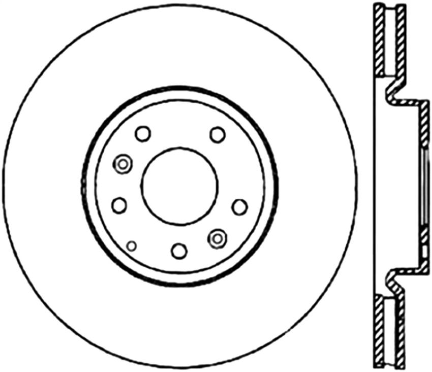 Stoptech 126.45071CSL Power Slot 2003+ Mazda RX8 Slotted CRYO Left Front Rotor - SPORT SUSPENSION ONLY