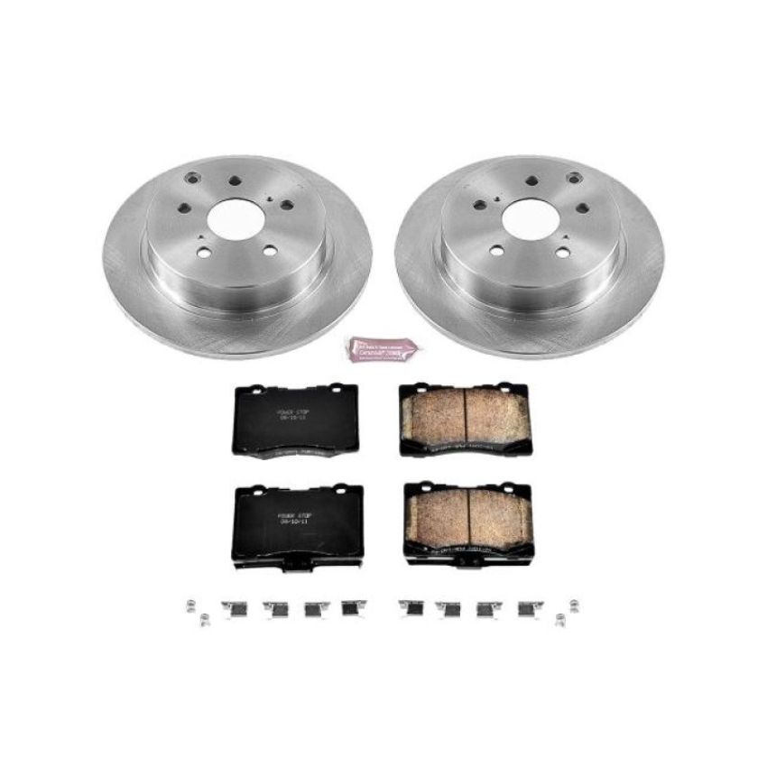 PowerStop KOE6099 OE Stock Replacement Low-Dust Ceramic Brake Pad and Rotor Kit