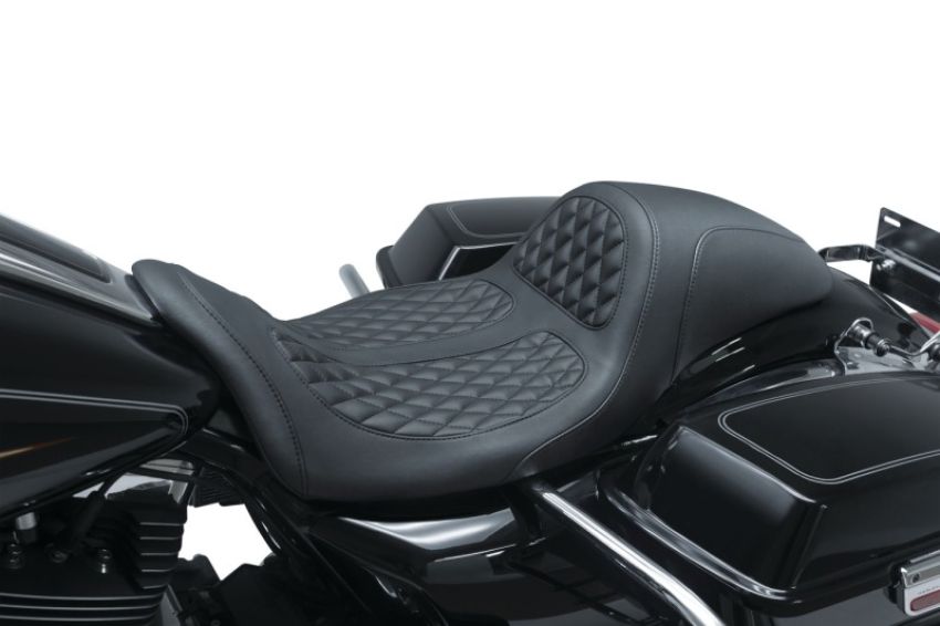 Mustang Motorcycle 75947 Mustang 08-21 Harley Electra Glide,Rd Glide,Rd King ,Str Glide Hightail Fastback 1PC Seat - Black