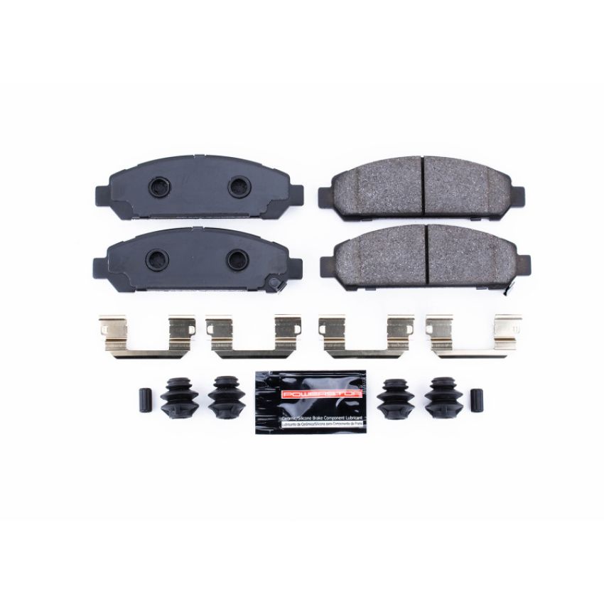 PowerStop Z23-1401 PowerStop - Z23 Daily Driver Carbon-Fiber Ceramic Brake Pads with Hardware Kit