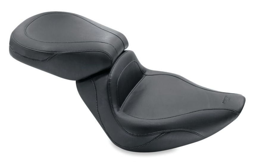 Mustang Motorcycle 76251 Mustang 06-17 Harley Softail Wide Tire (200mm) Sport Touring Passenger Seat - Black