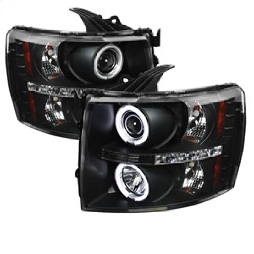 SPYDER 5033864 Projector Headlights - CCFL Halo - Black