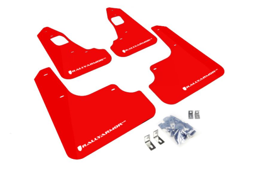 Rally Armor MF10-UR-RD/WH Red Mud Flap/White Logo