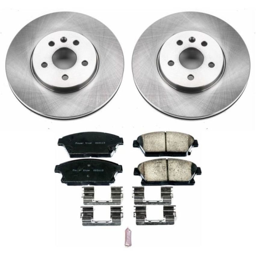 PowerStop KOE6793 OE Stock Replacement Low-Dust Ceramic Brake Pad and Rotor Kit