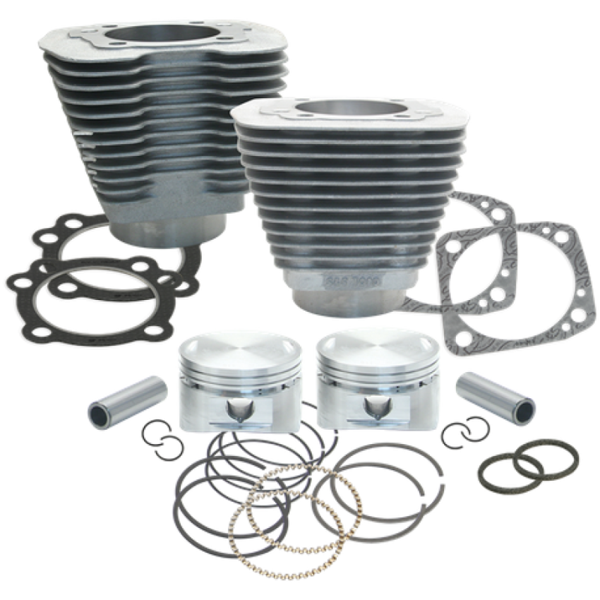S&S Cycle 91-7002 84-99 BT 88in 3 5/8in Big Bore Cylinder & Piston Kit - Natural