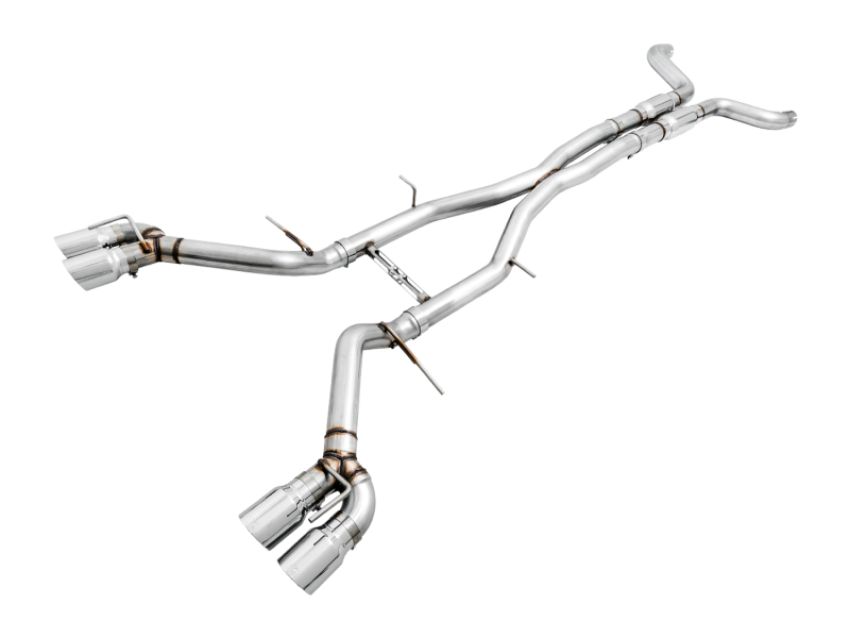 AWE Tuning 3015-42090 16-19 Chevy Camaro SS Resonated Cat-Back Exhaust -Track Edition (Quad Chrome Silver Tips)