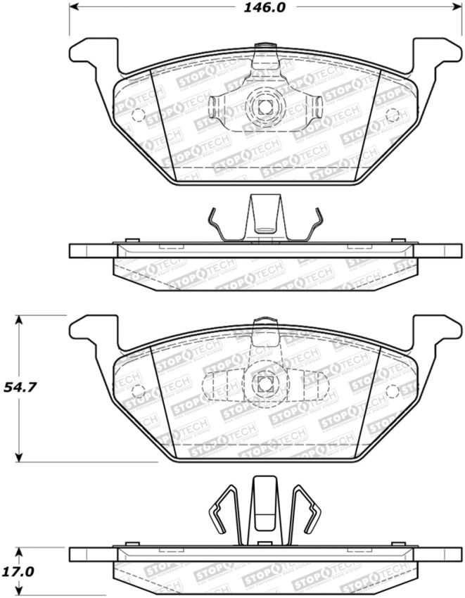 Stoptech 308.10550 Street Brake Pads