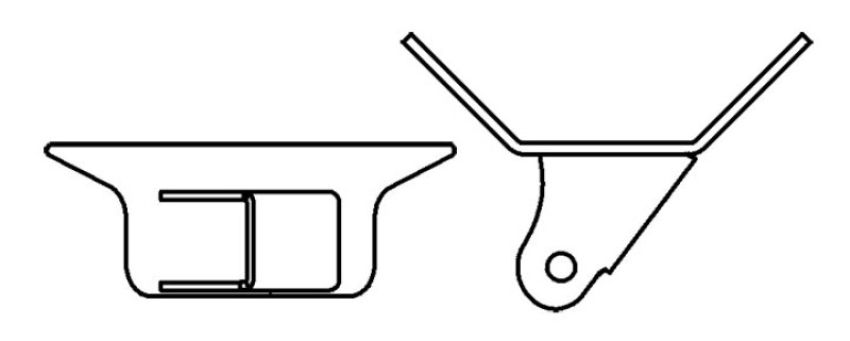 Ridetech 90000164 Tri link right frame bracket assembly, uncoated.