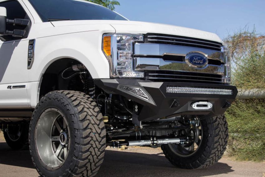 Addictive Desert Designs F161202860103 17-18 Ford F-250 Super Duty Stealth Fighter Front Bumper w/ Winch Mounts