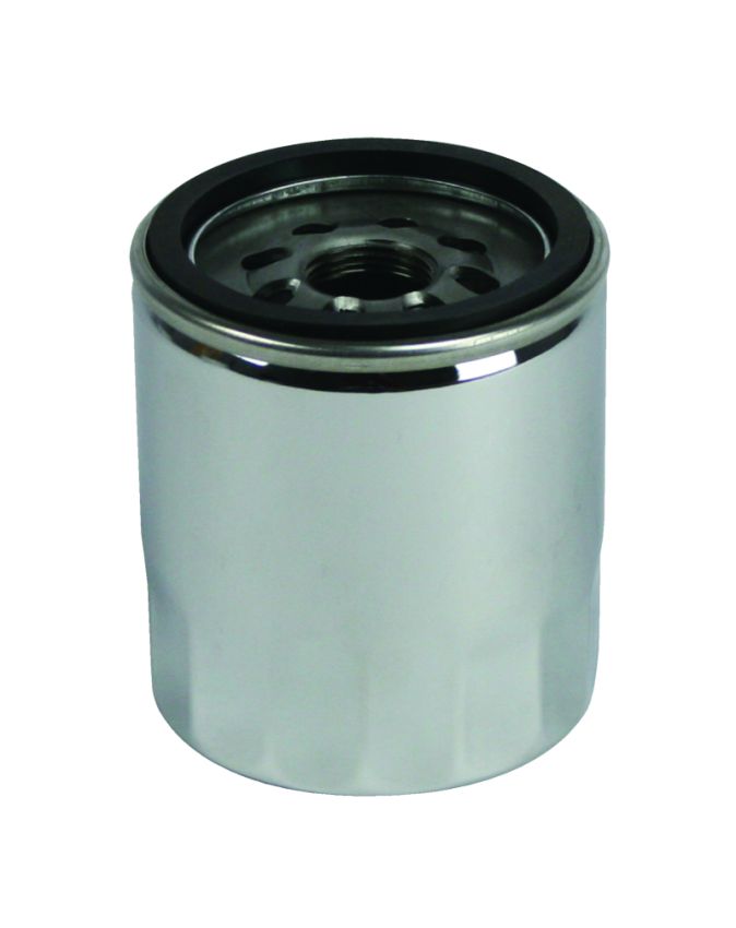 Moroso 22305 97-06 Early GM LS 13/16in Thread 3-1/2in Tall Oil Filter - Chrome