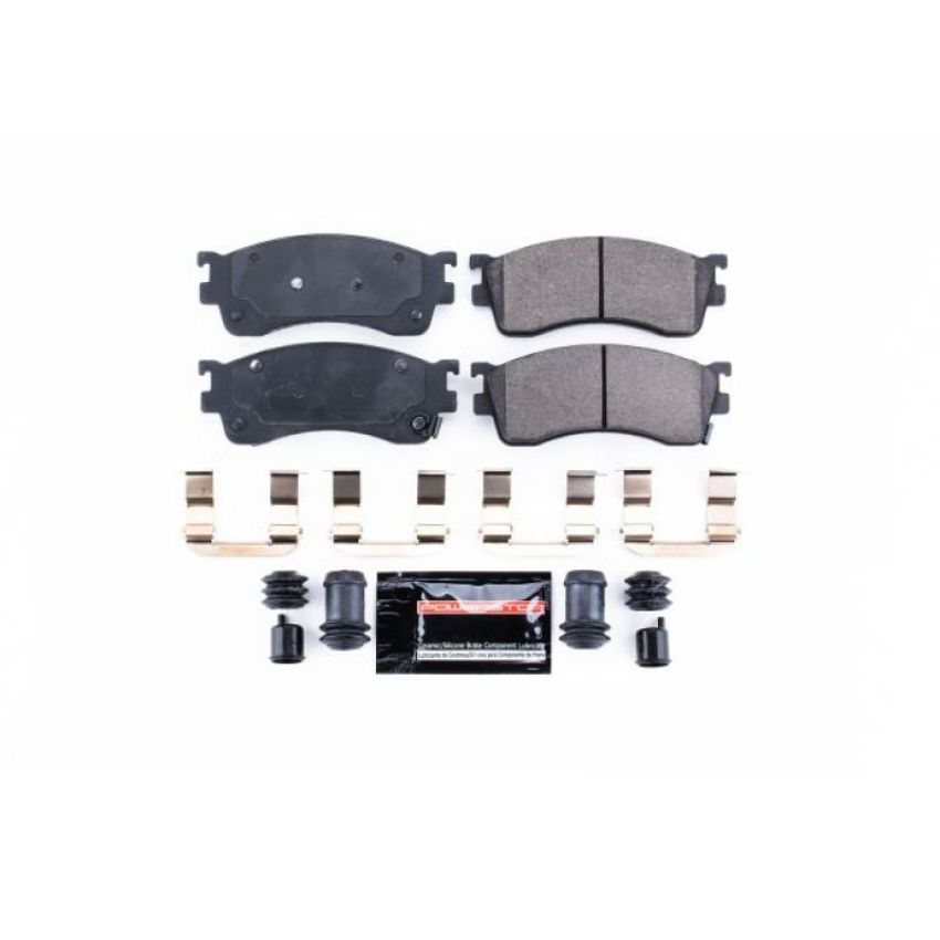 PowerStop Z23-893 PowerStop - Z23 Daily Driver Carbon-Fiber Ceramic Brake Pads with Hardware Kit