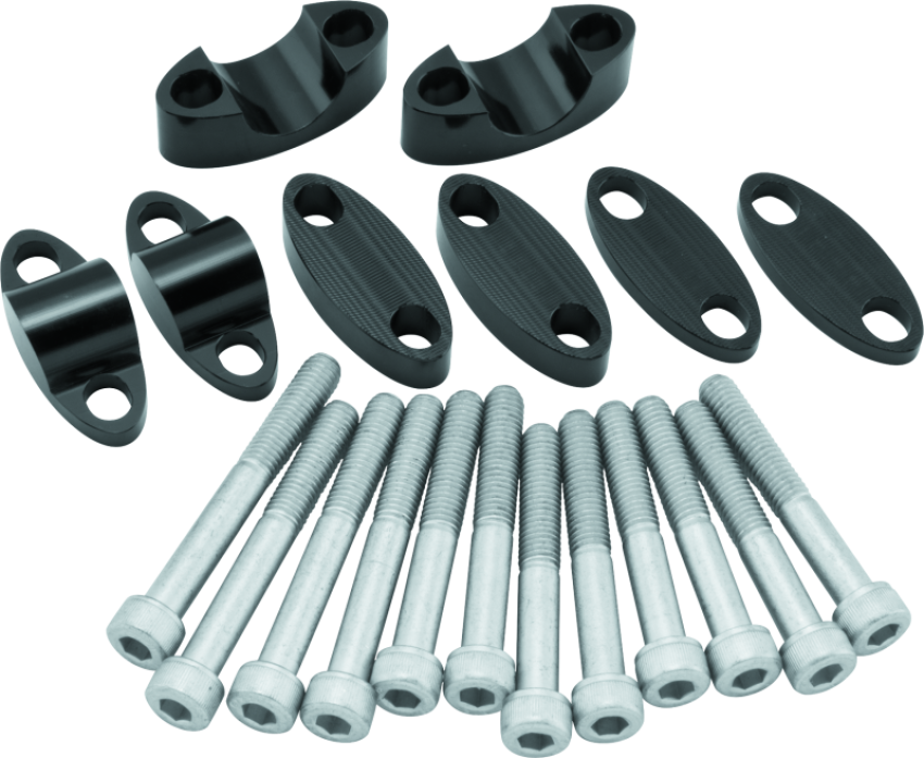 BikeMaster 151987 Aluminum Handlebar Risers 7/8in - Black