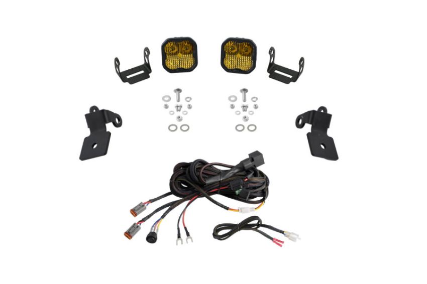 Diode Dynamics DD7638 20-Present Polaris RZR A-Pillar LED Pod Kit SS3 Pro - Yellow Combo