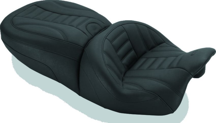 Mustang Motorcycle 79596 Mustang 15-21 Harley Freewheeler Standard Touring Forward Deluxe 1PC Seat - Black