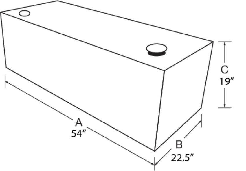 Tradesman 3198 Aluminum Rectangular Liquid Storage Tank (98 Gallon Capacity) - Brite