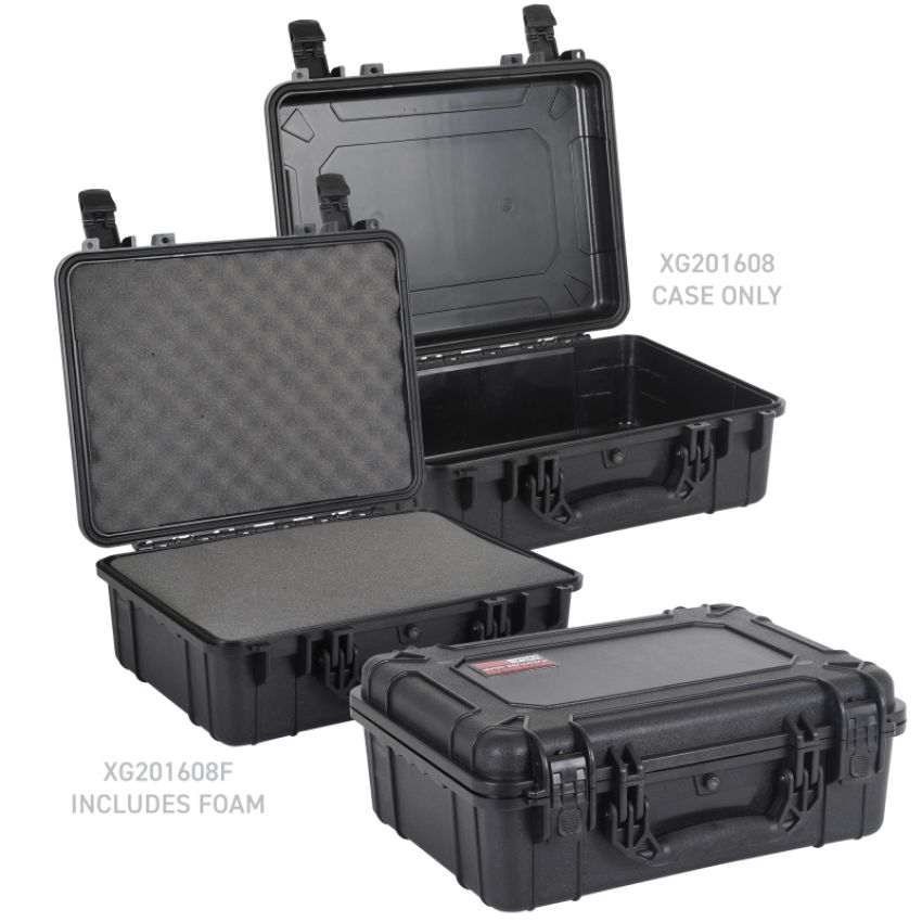 Go Rhino XG201608F XVenture Gear Hard Case w/Foam - Large 20in. / Lockable / IP67 - Tex. Black