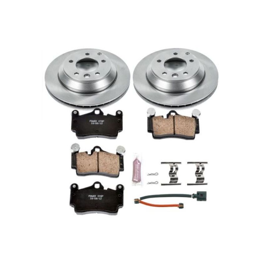PowerStop KOE5312 OE Stock Replacement Low-Dust Ceramic Brake Pad and Rotor Kit