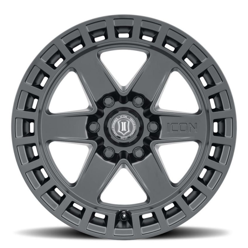 ICON Raider 17x8.5 6x135 6mm Offset 5in BS Satin Black Wheel