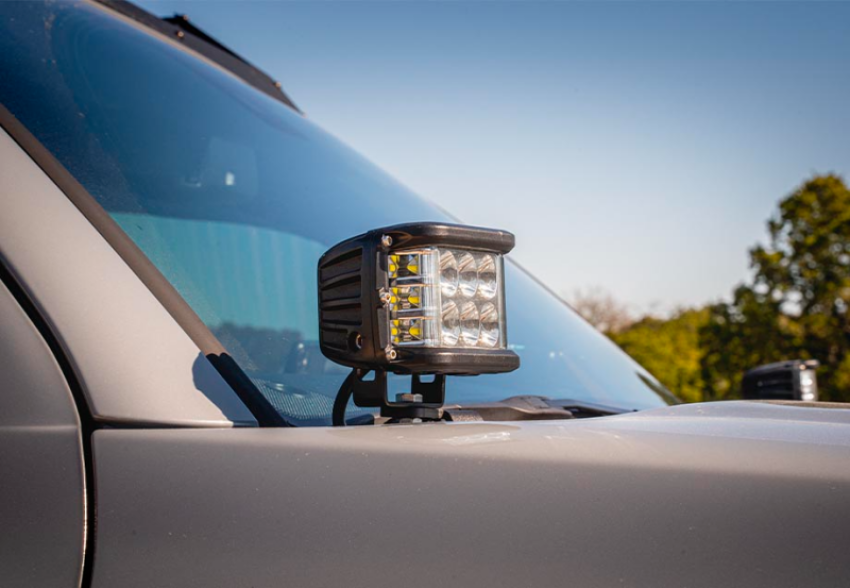Cali Raised LED CR2494 Cali Raised 10-24 Toyota 4Runner Low Profile Led Ditch Light Brackets Kit - Brackets W/ 3X2 18W Led
