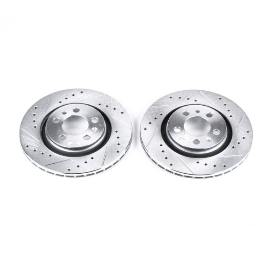PowerStop EBR615XPR PowerStop Evolution Performance Drilled, Slotted & Plated Brake Rotor Pair