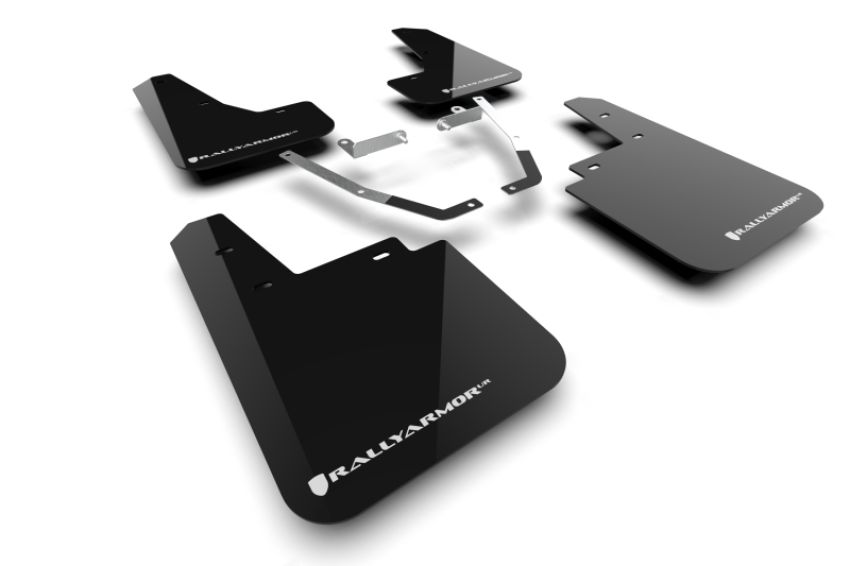 Rally Armor MF116-UR-BLK-WH Black Mud Flap/White Logo