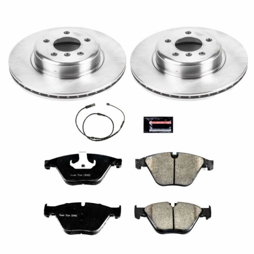 PowerStop KOE7163 OE Stock Replacement Low-Dust Ceramic Brake Pad and Rotor Kit