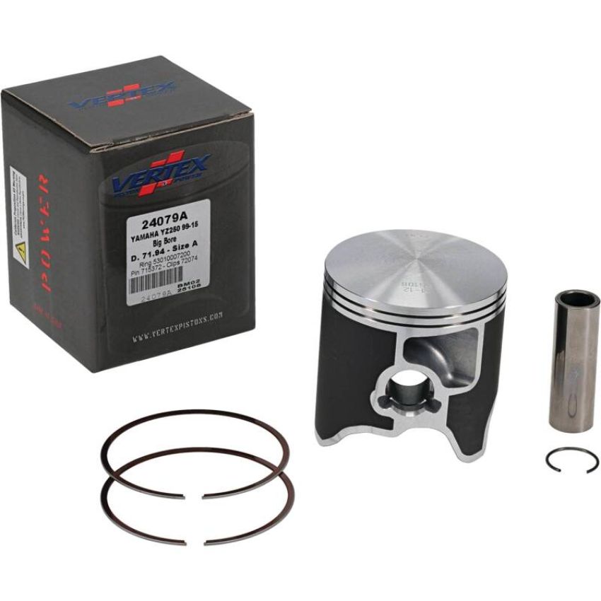 Vertex Pistons 24079A Vertex Piston 22-23 Fantic Motor XX 250 250cc +5.6mm Cast Big Bore Piston Kit 72mm. 295cc.
