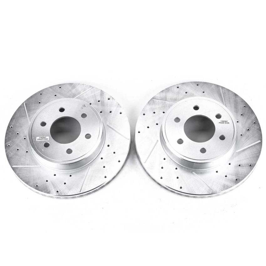 PowerStop AR8755XPR PowerStop Evolution Performance Drilled, Slotted & Plated Brake Rotor Pair