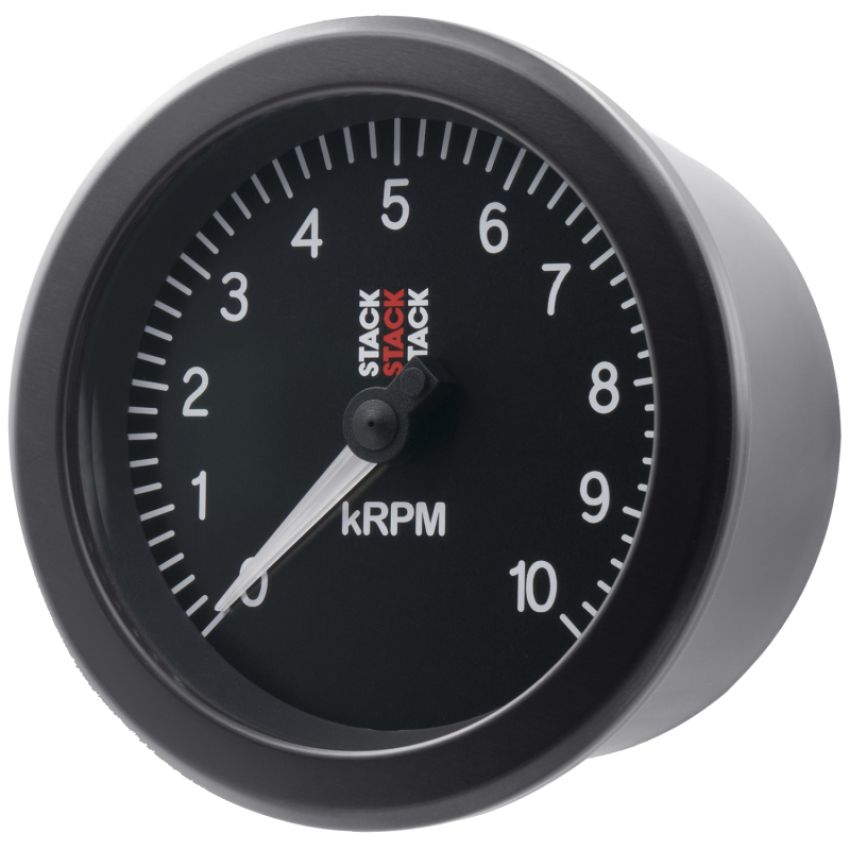 AutoMeter ST100-010 Stack Sport 88mm 0-10K RPM Tachometer - Black