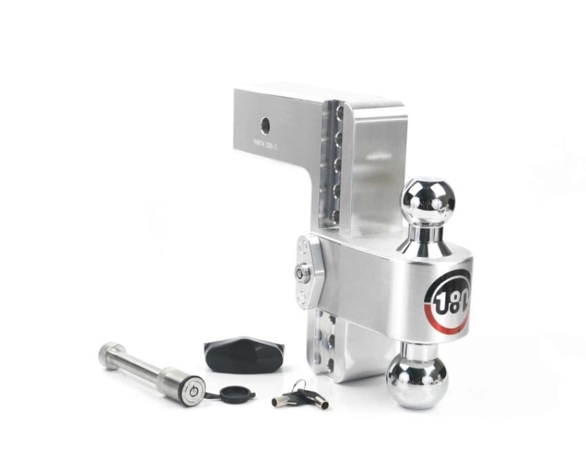 Weigh Safe CTB8-3-KA 180 Hitch 8in Drop Hitch & 3in Shank (10K/21K GTWR) w/WS05 - Aluminum