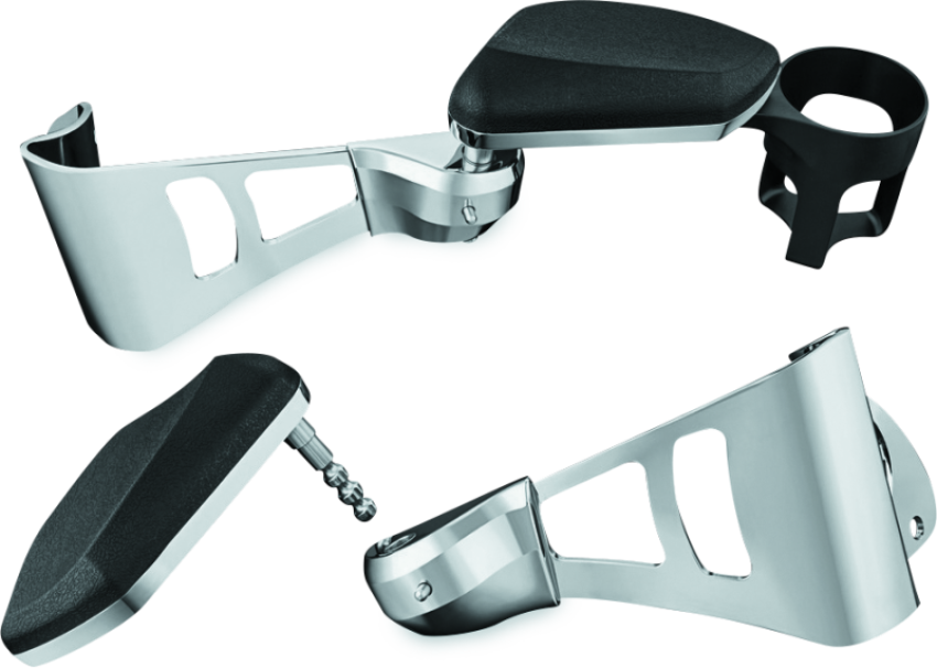 Kuryakyn 8955 Passenger Armrests  14-23 Touring Models Chrome