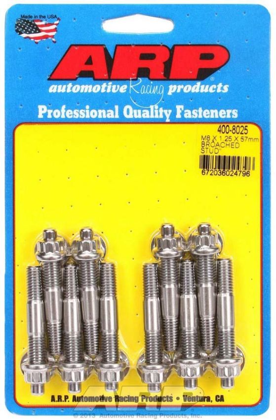 ARP ARP400-8025 S/S Stud Kit - (10) M8 x 1.25in x  57mm