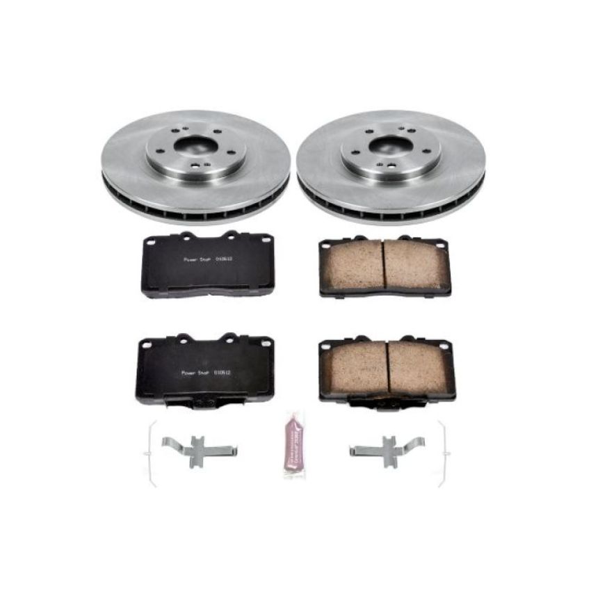 PowerStop KOE796 OE Stock Replacement Low-Dust Ceramic Brake Pad and Rotor Kit