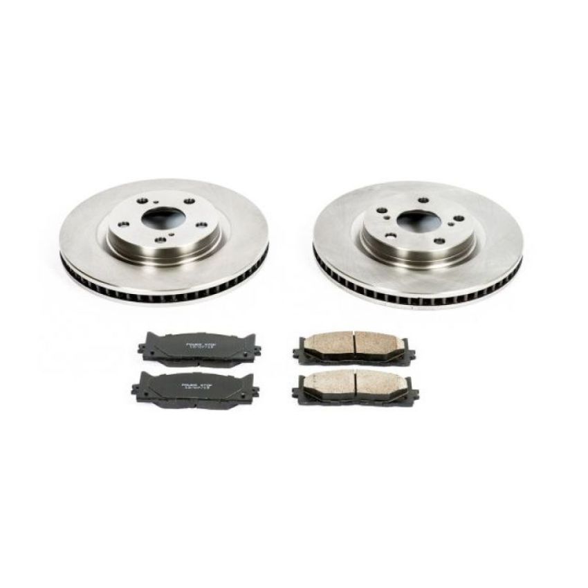 PowerStop KOE3053 OE Stock Replacement Low-Dust Ceramic Brake Pad and Rotor Kit