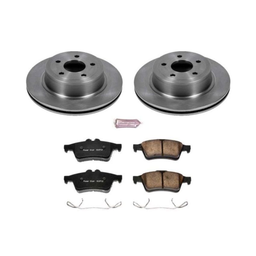 PowerStop KOE5535 OE Stock Replacement Low-Dust Ceramic Brake Pad and Rotor Kit