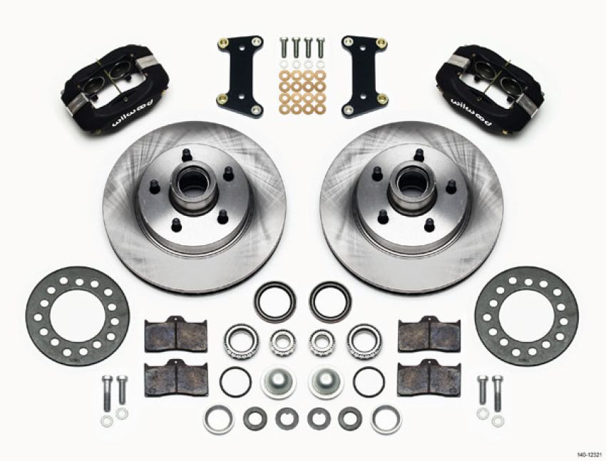Wilwood 140-12321 Forged Dynalite Front Kit 11.88in 1 PC Rotor&Hub Buick 1941-1956