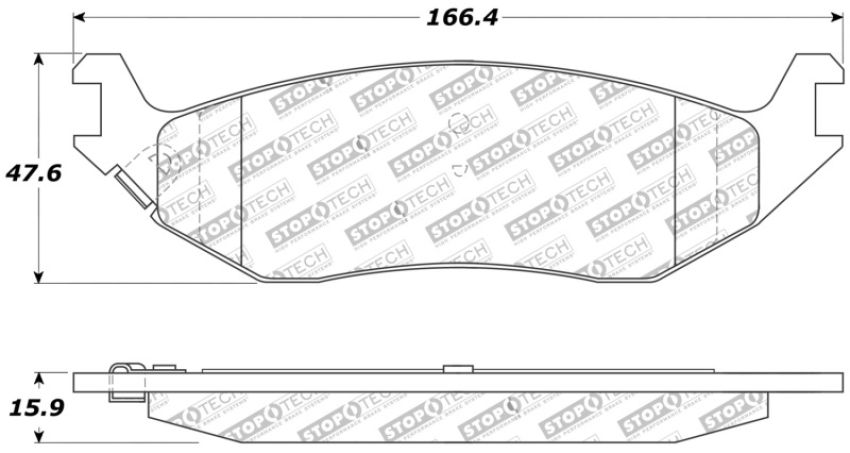 Stoptech 309.08980 Sport Brake Pads w/Shims and Hardware - Front