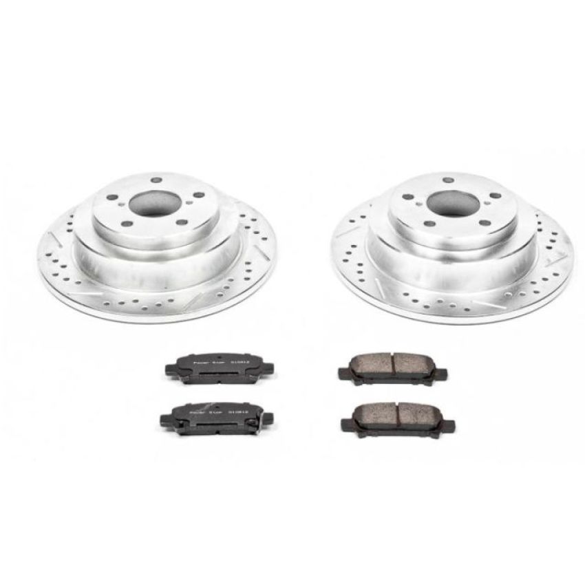 PowerStop K449 Z23 Daily Driver Carbon-Fiber Ceramic Brake Pad and Drilled & Slotted Rotor Kit