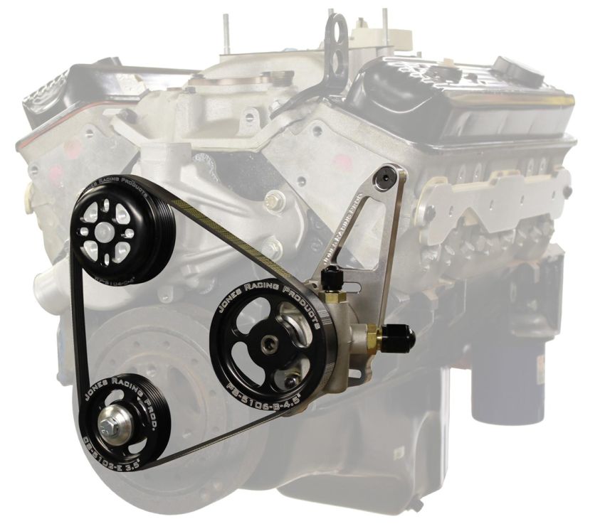 JONES RACING PRODUCTS JRP1004-AL-CE Serpentine Drive Kit SBS w/ P/S & W/P