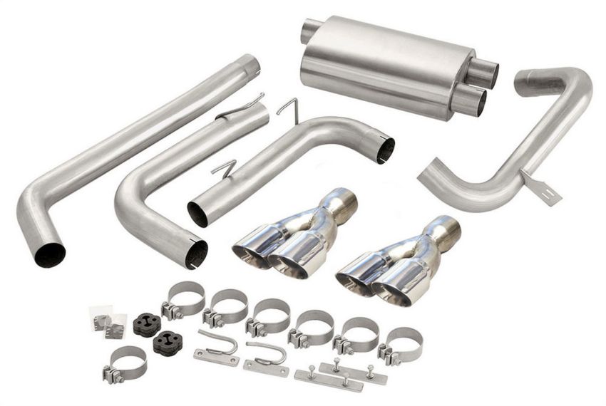 Corsa Performance 14143 3.0in. Cat-Back Dual Rear Exit with Twin 3.5in. Polished Pro-Series Tips