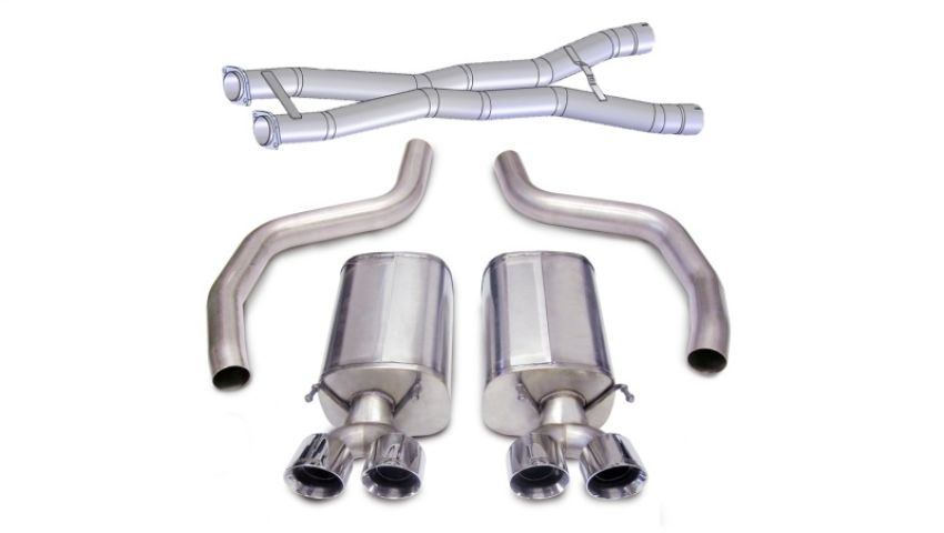 CORSA Performance 14164CB3 Corsa 2012-2013 Chevrolet Corvette C6 ZR1 Sport Cat-Back Dual Rear Exit w/ Twin 4.0in Pol Tips