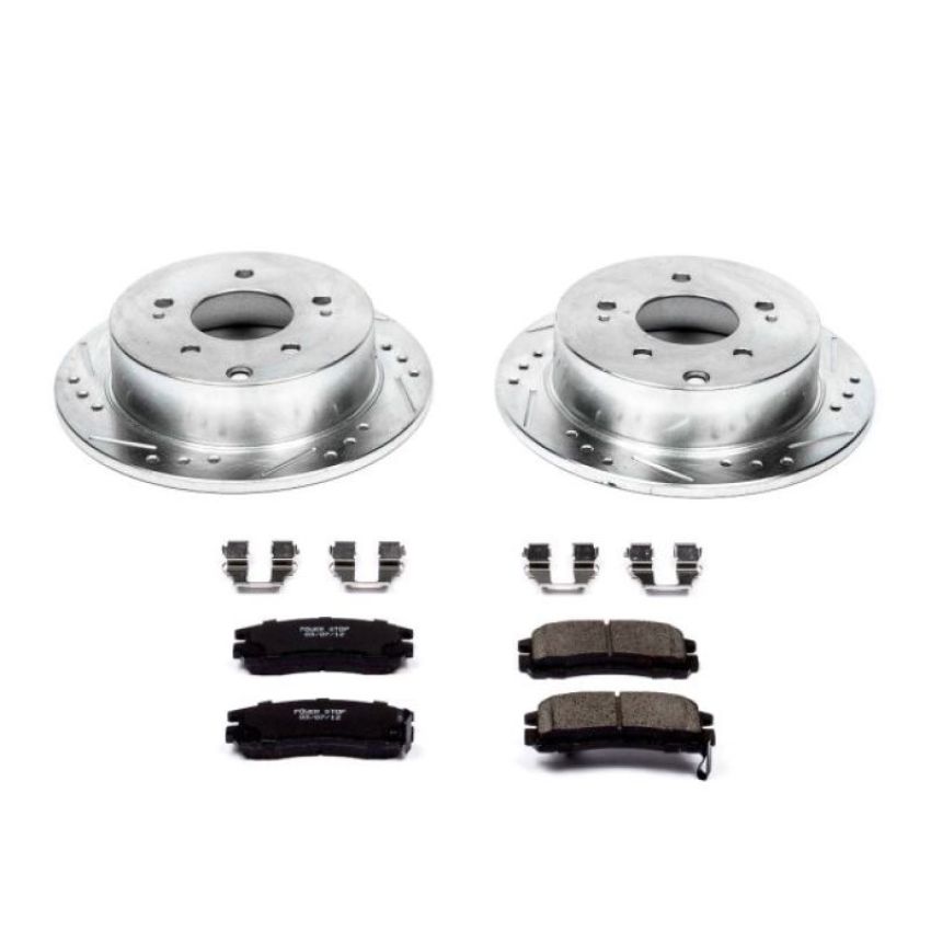 PowerStop K155 Z23 Daily Driver Carbon-Fiber Ceramic Brake Pad and Drilled & Slotted Rotor Kit