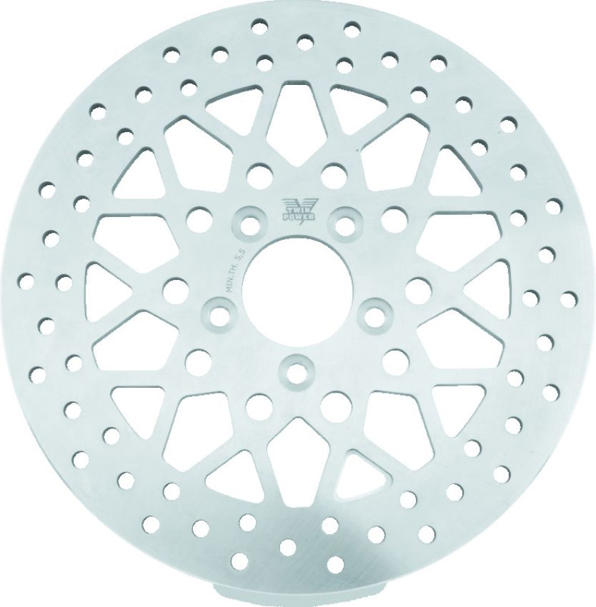 TwinPower 666830 Twin Power 08-Up FLH FLT Rear 11.8 Solid Rotor Mesh
