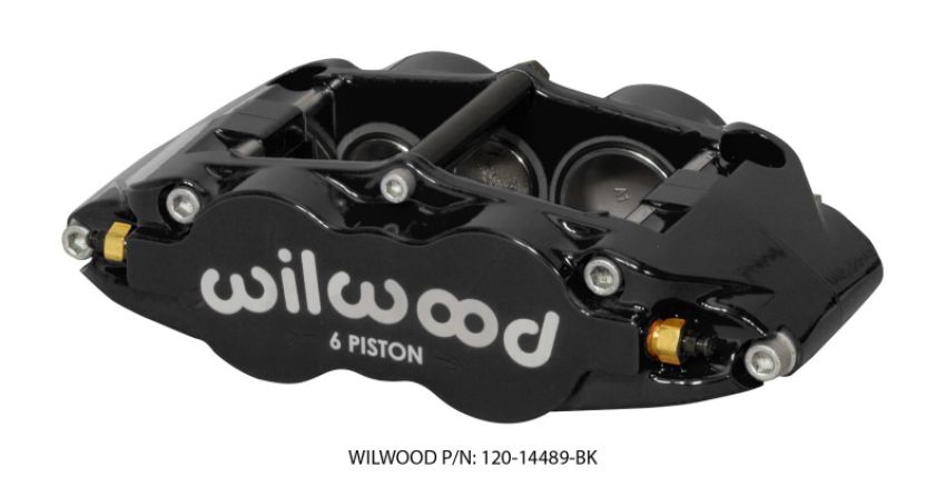 Wilwood 120-14489-BK Caliper Forged Narrow Superlite R/H FNSL6R-DS Dust Seal 1.62/1.12/1.12,1.25 Rotor - Black