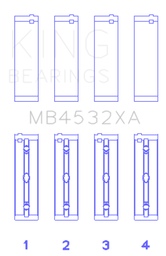 King Mercedes-Benz OM 642.822/36/910/20/30/70 Main Bearing Set